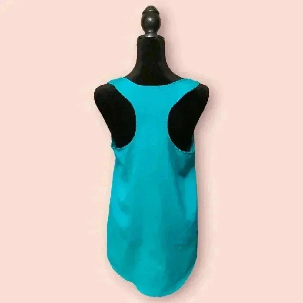 Soprano Sleeveless Bright Teal Light and Airy Casual Racerback Tank Top - Picture 4 of 8
